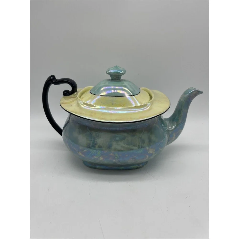 Czech Slovakia Phoenix China Lusterware Sugar Bowl, Creamer & Teapot